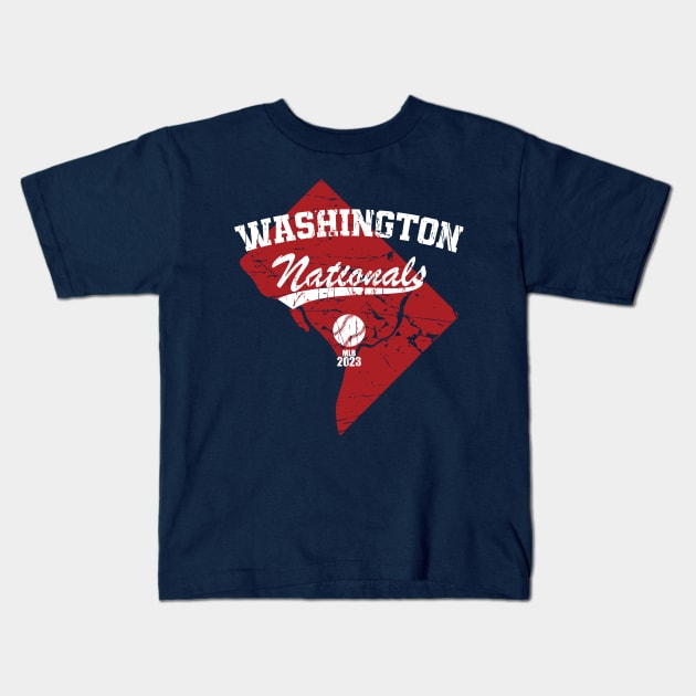 Washington D.C. - Nats - 2023 Kids T-Shirt by Nagorniak